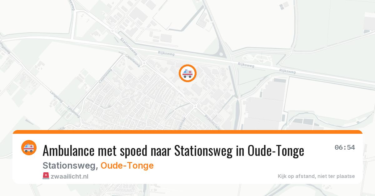 Ambulance met spoed naar Stationsweg in Oude-Tonge — 3 mrt 2026