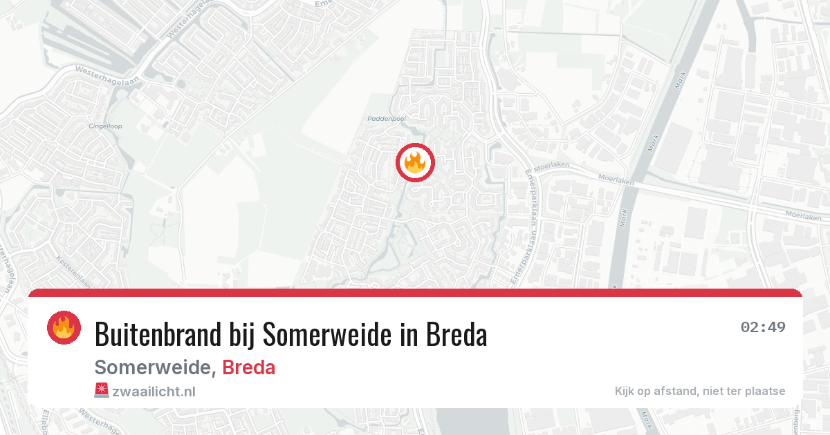 Buitenbrand bij Somerweide in Breda — 11 aug 2026