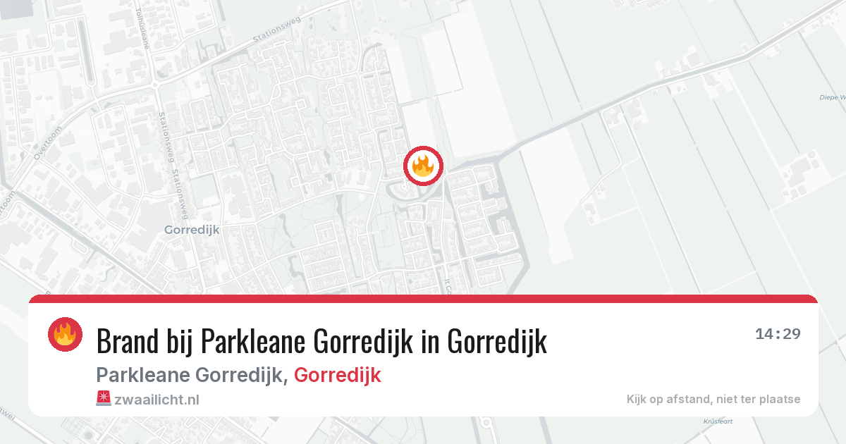 Brand bij Parkleane Gorredijk in Gorredijk — 26 mei 2026