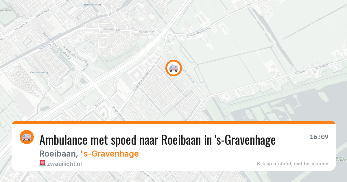 Ambulance met spoed naar Roeibaan in 's-Gravenhage — 18 mei 2026