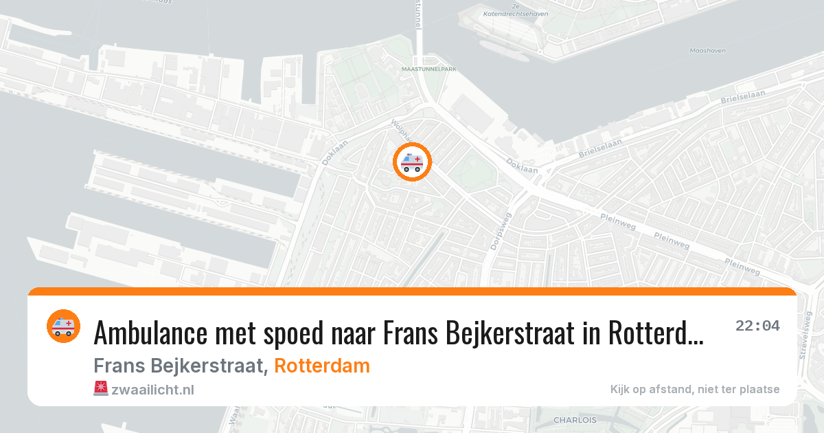 Ambulance met spoed naar Frans Bejkerstraat in Rotterdam — 15 jun 2026