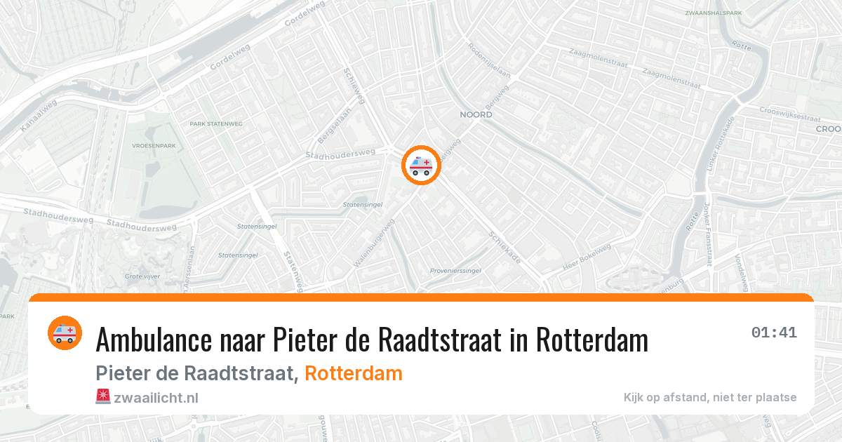 Ambulance naar Pieter de Raadtstraat in Rotterdam — 28 jun 2026