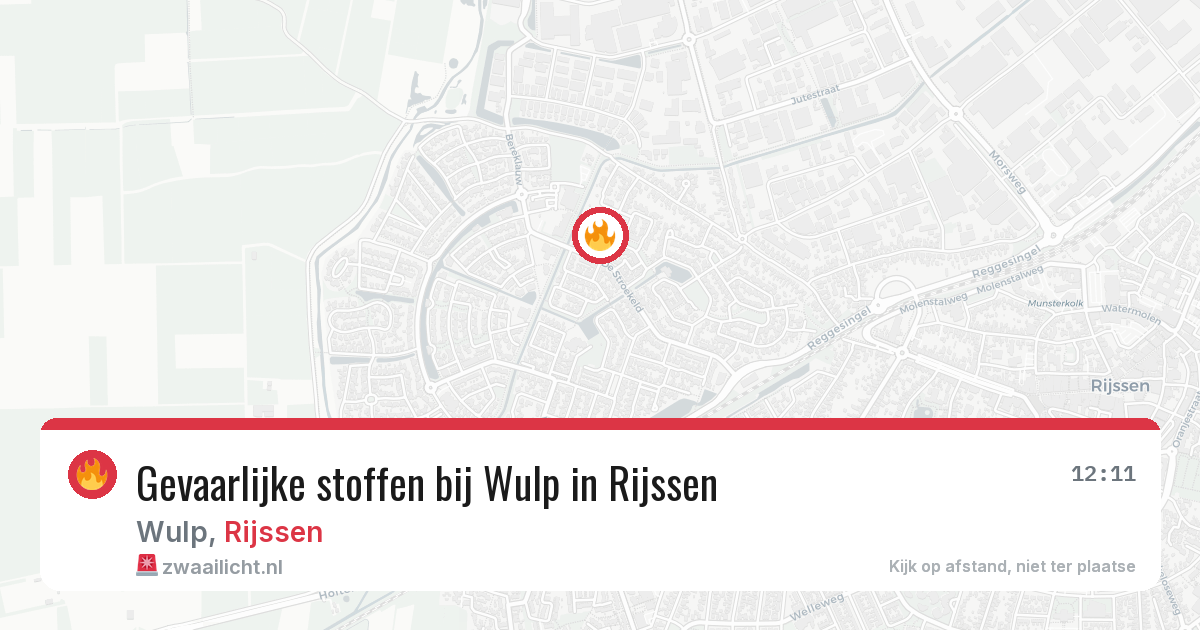 Gevaarlijke stoffen bij Wulp in Rijssen — 23 jun 2026