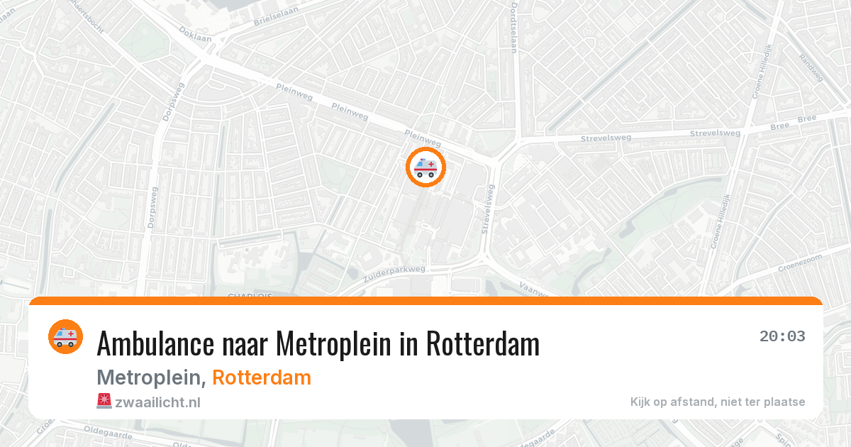 Ambulance naar Metroplein in Rotterdam — 1 jul 2026