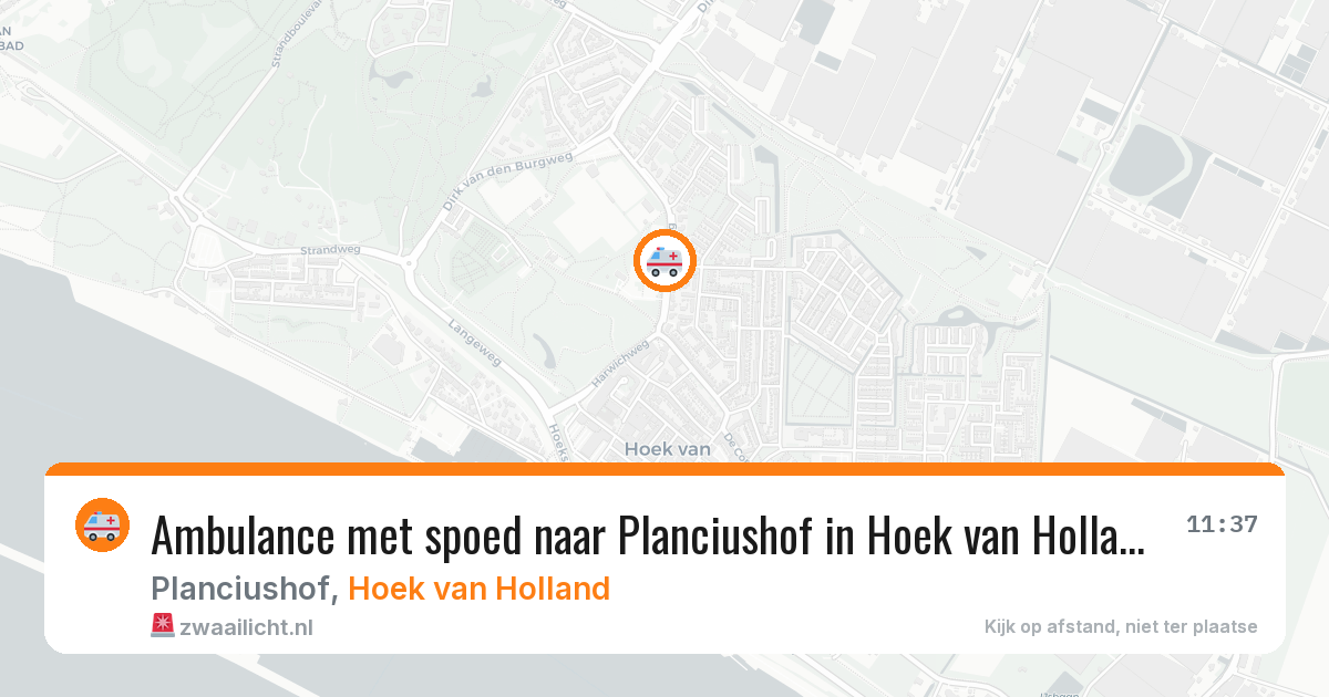 Ambulance met spoed naar Planciushof in Hoek van Holland — 12 jul 2026