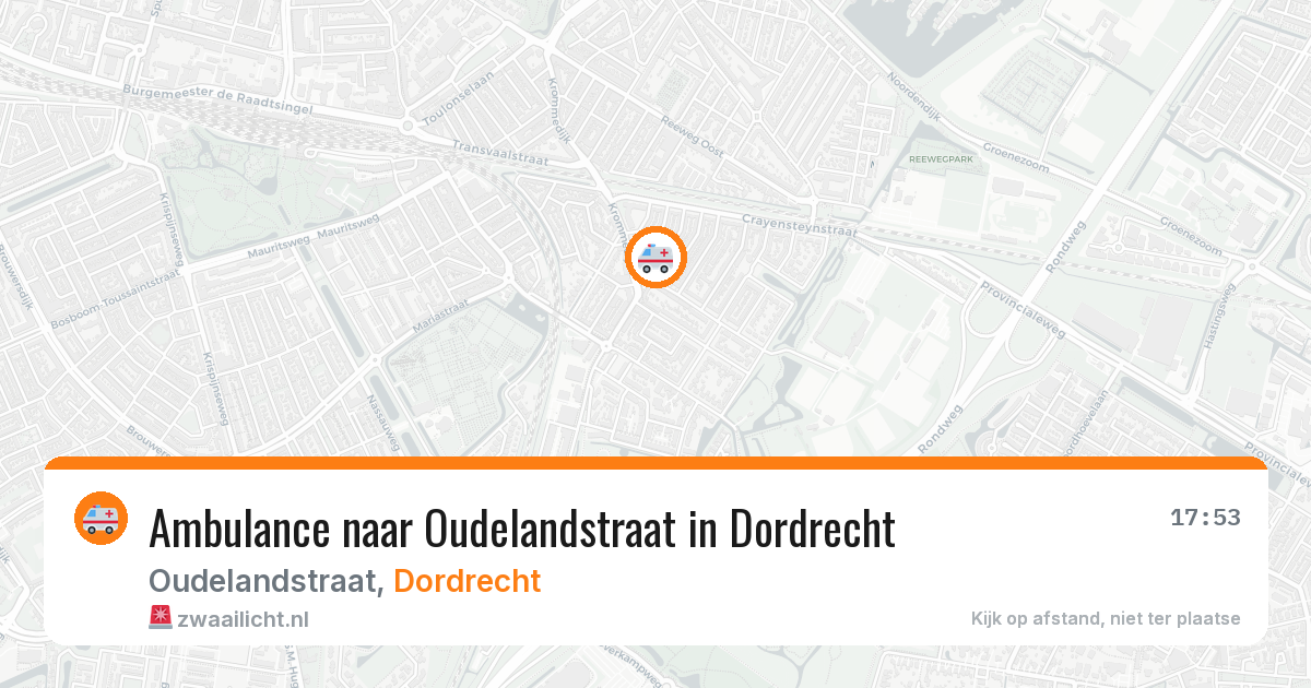 Ambulance naar Oudelandstraat in Dordrecht — 20 mei 2026