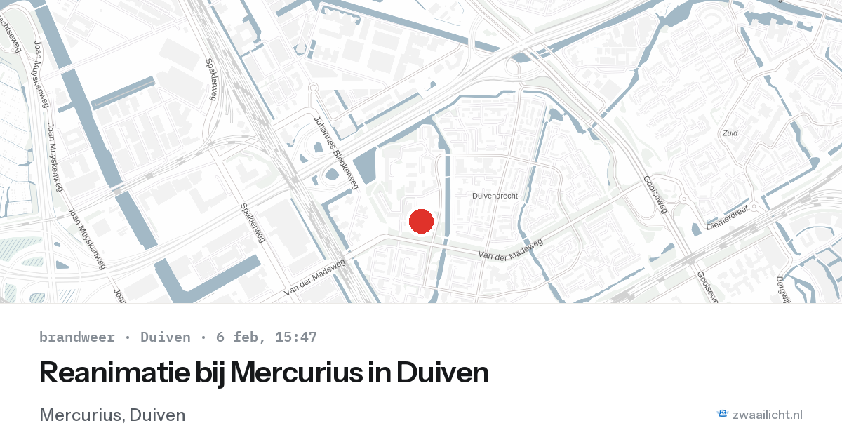 Reanimatie bij Mercurius in Duiven — 6 feb 2026