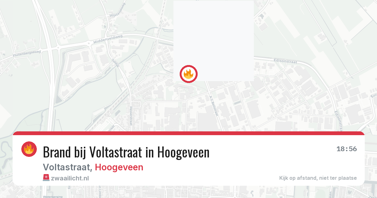 Brand bij Voltastraat in Hoogeveen — 13 jul 2026