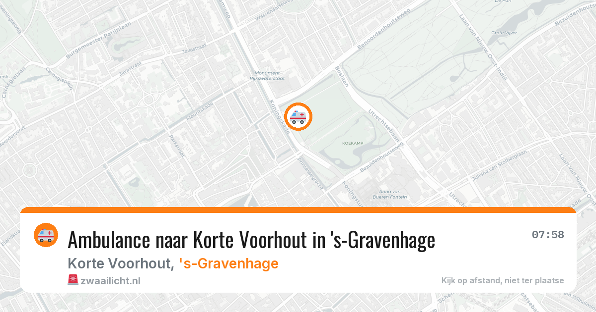 Ambulance naar Korte Voorhout in 's-Gravenhage — 13 jul 2026