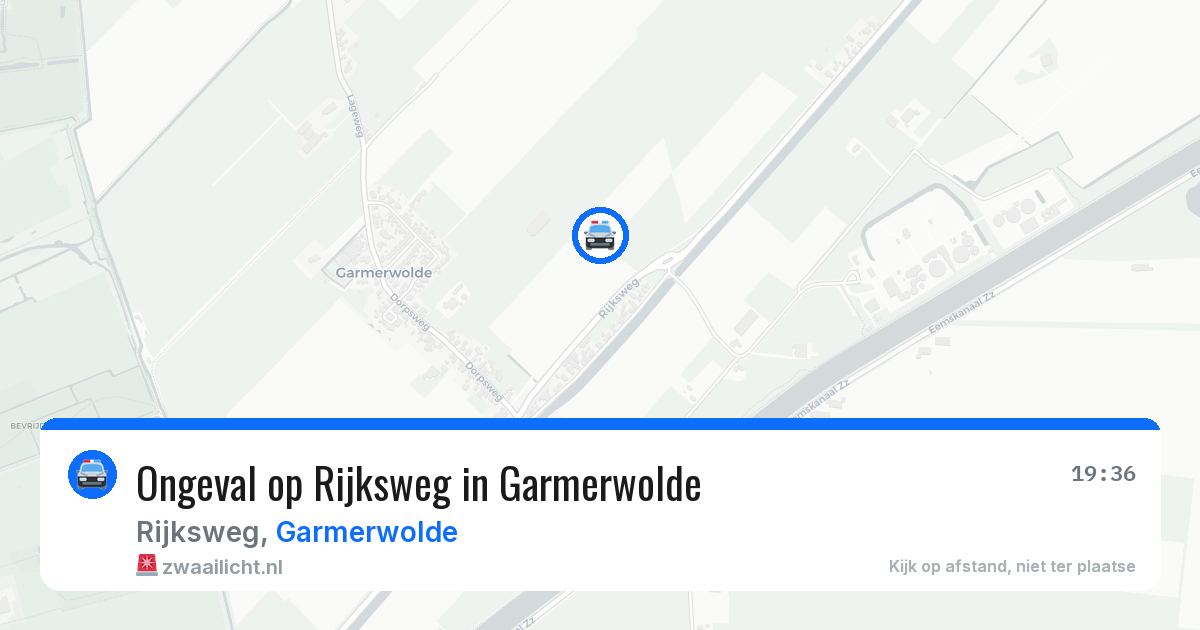 Ongeval op Rijksweg in Garmerwolde — 10 mei 2026