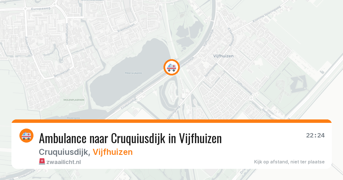 Ambulance naar Cruquiusdijk in Vijfhuizen — 16 mei 2026