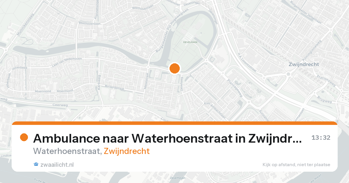 Ambulance naar Waterhoenstraat in Zwijndrecht — 28 mrt 2026