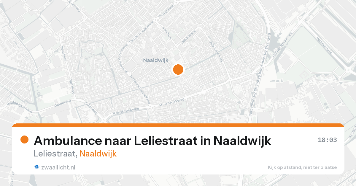 Ambulance naar Leliestraat in Naaldwijk — 15 aug 2026
