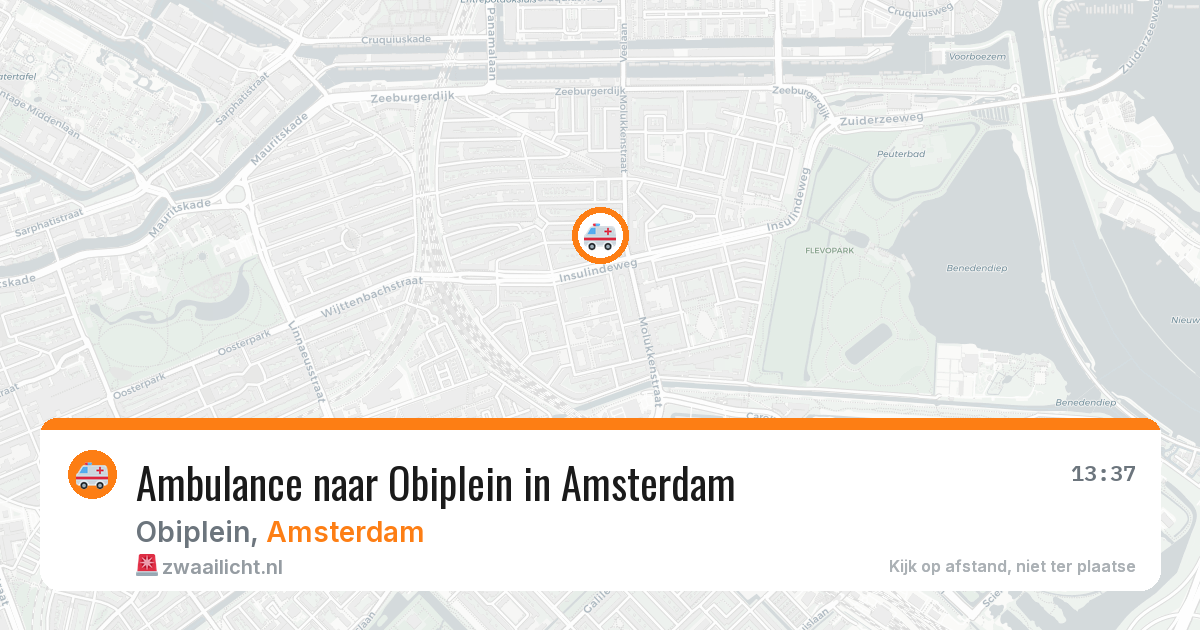 Ambulance naar Obiplein in Amsterdam — 16 jun 2026