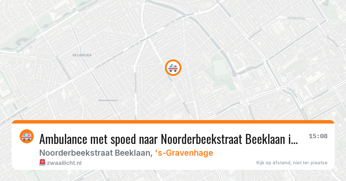 Ambulance met spoed naar Noorderbeekstraat Beeklaan in 's-Gravenhage — 8 feb 2026