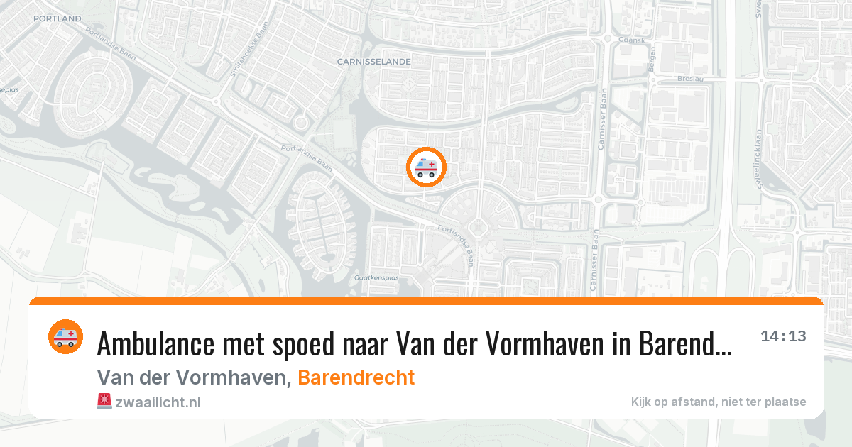 Ambulance met spoed naar Van der Vormhaven in Barendrecht — 7 jun 2026