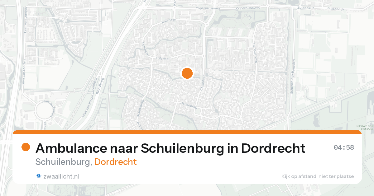 Ambulance naar Schuilenburg in Dordrecht — 17 aug 2026