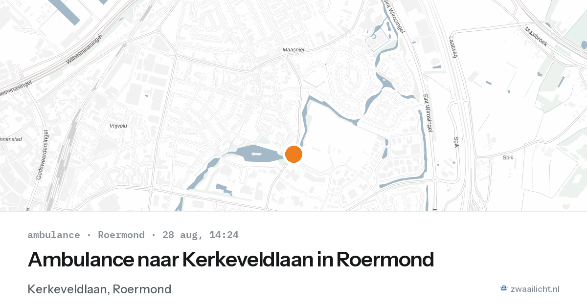 Ambulance naar Kerkeveldlaan in Roermond — 28 aug 2026