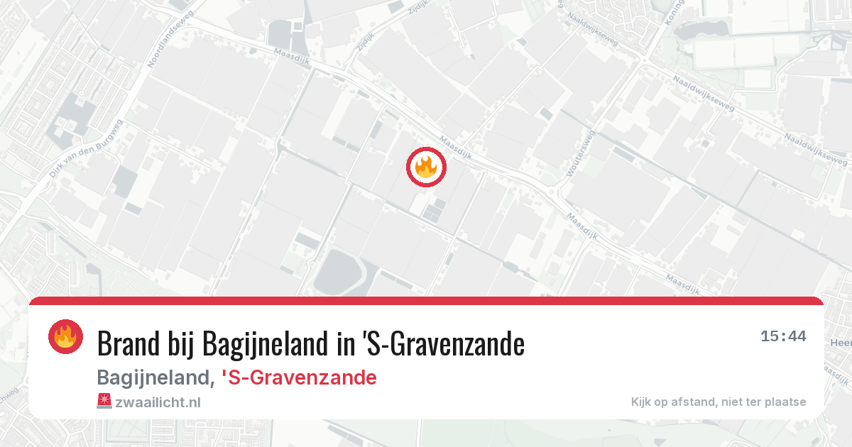 Brand bij Bagijneland in 'S-Gravenzande — 31 jul 2026