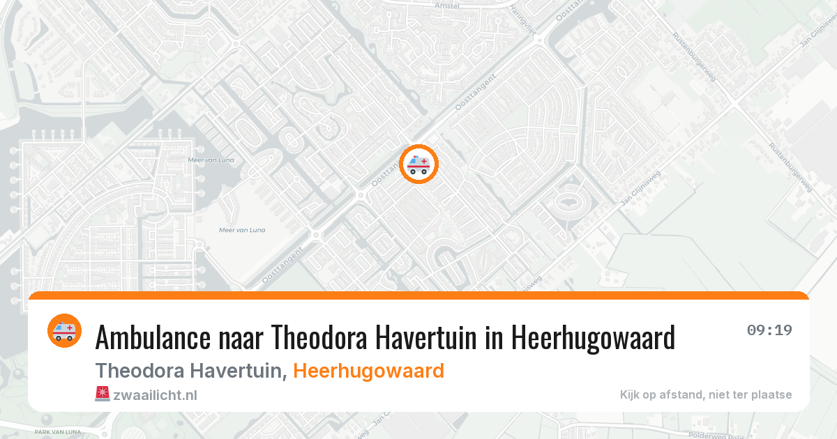 Ambulance naar Theodora Havertuin in Heerhugowaard — 19 jul 2026