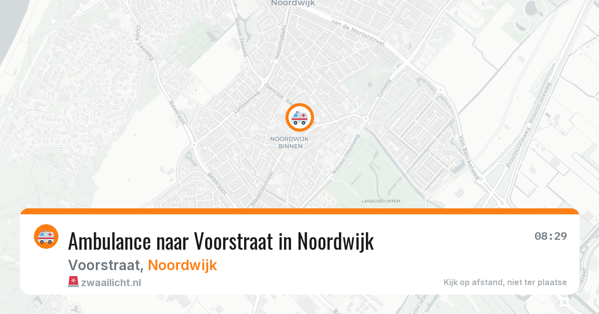 Ambulance naar Voorstraat in Noordwijk — 11 aug 2026