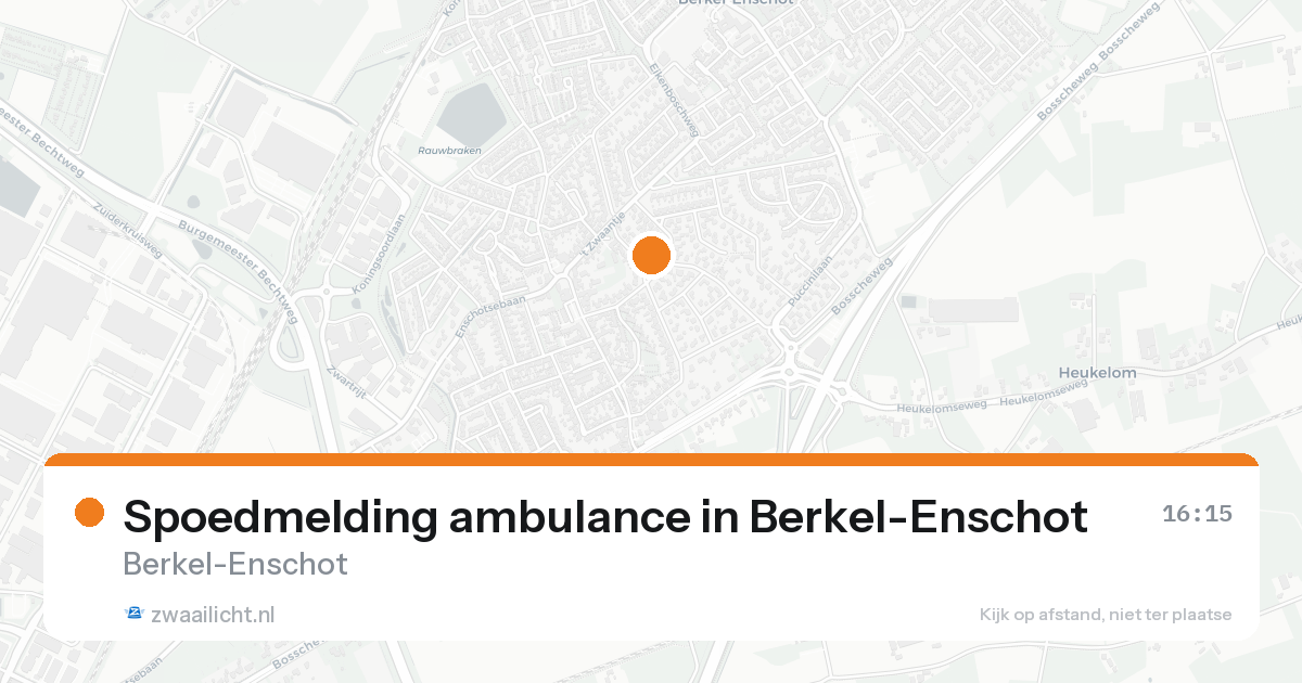 Spoedmelding ambulance in Berkel-Enschot — 19 aug 2026