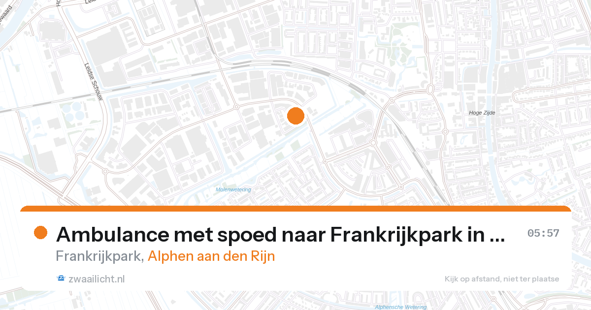 Ambulance met spoed naar Frankrijkpark in Alphen aan den Rijn — 7 feb 2026