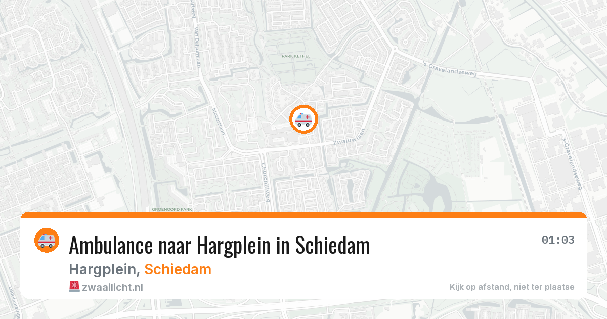 Ambulance naar Hargplein in Schiedam — 14 mrt 2026