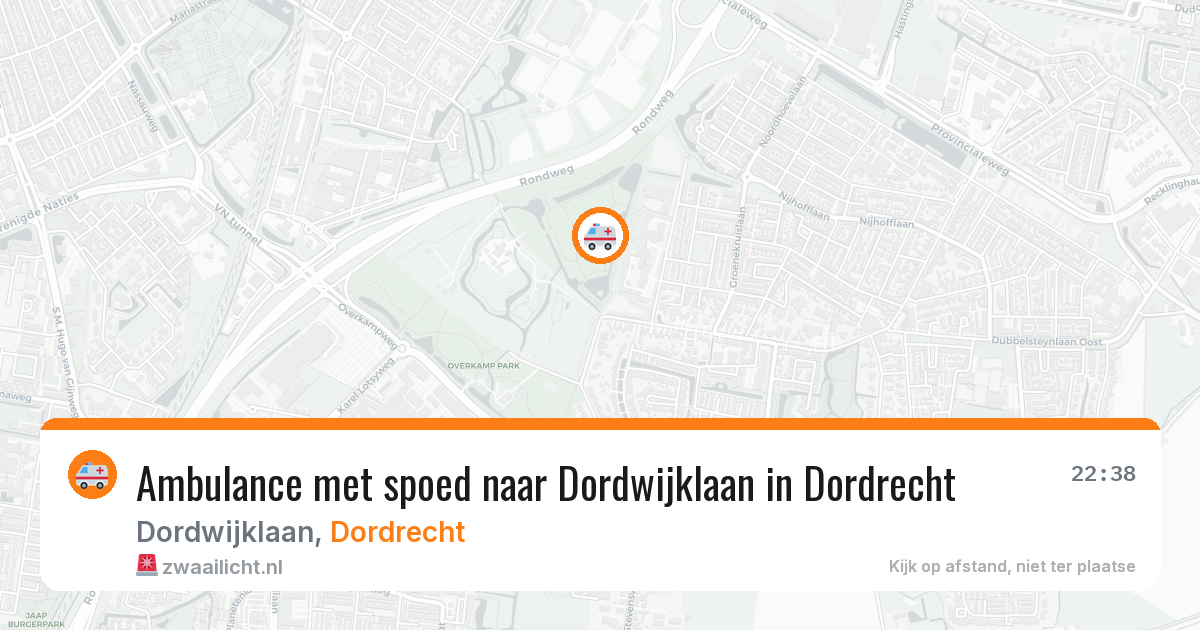 Ambulance met spoed naar Dordwijklaan in Dordrecht — 20 feb 2026
