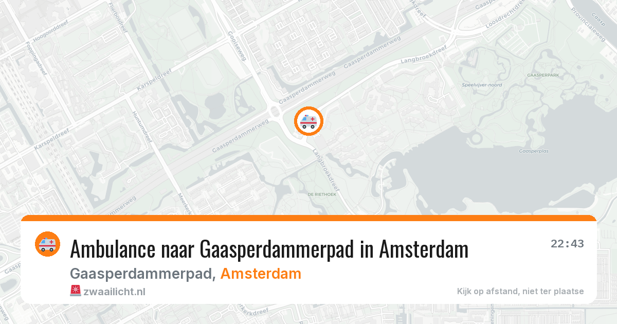 Ambulance naar Gaasperdammerpad in Amsterdam — 29 jul 2026