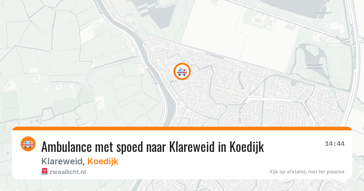 Ambulance met spoed naar Klareweid in Koedijk — 27 mei 2026
