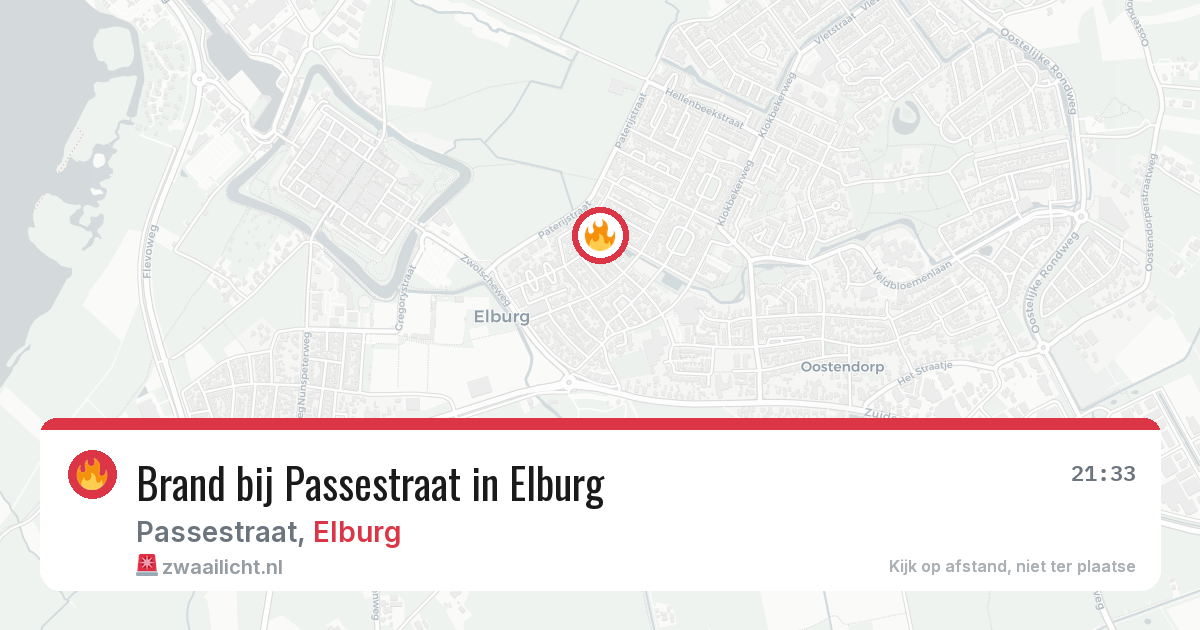 Brand bij Passestraat in Elburg — 7 jun 2026