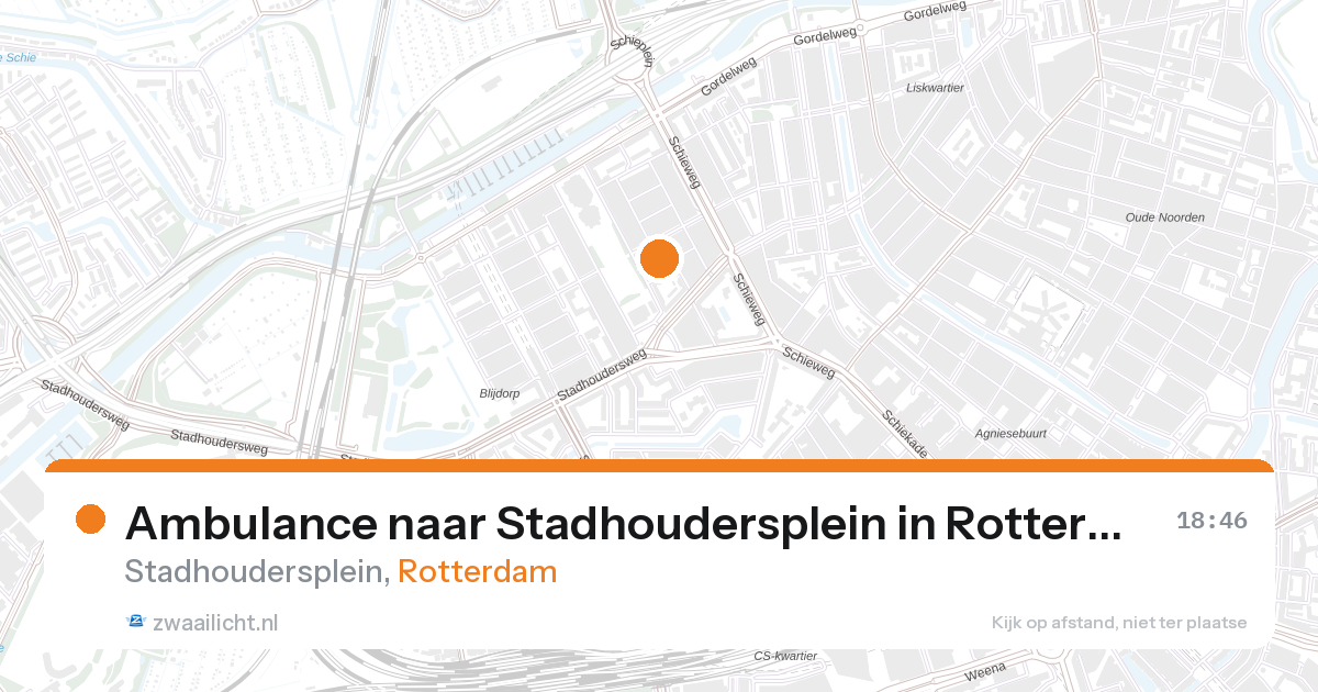 Ambulance naar Stadhoudersplein in Rotterdam — 27 aug 2026