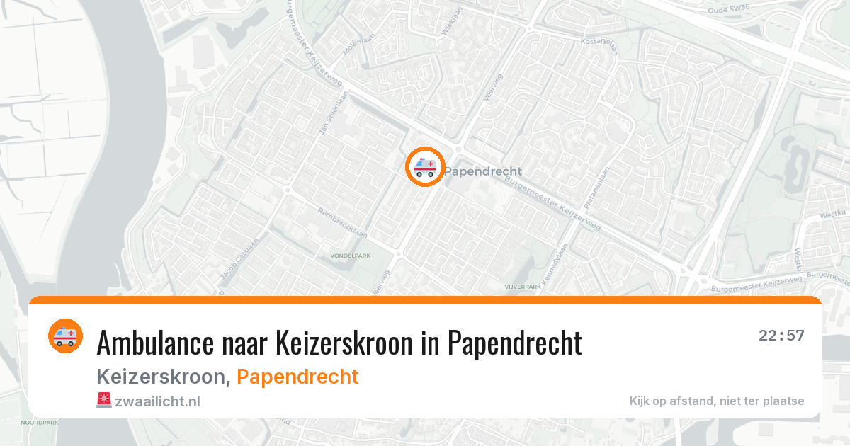 Ambulance naar Keizerskroon in Papendrecht — 12 jun 2026