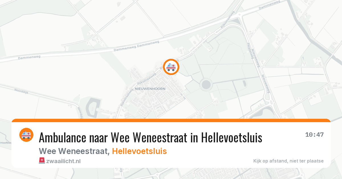 Ambulance naar Wee Weneestraat in Hellevoetsluis — 26 mei 2026