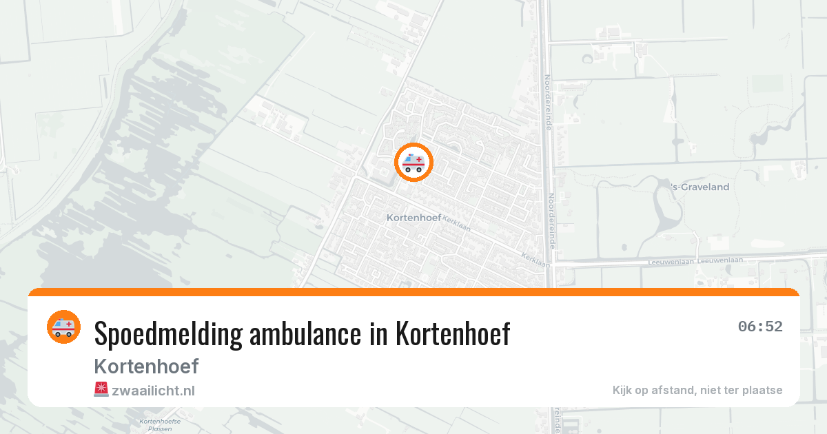 Spoedmelding ambulance in Kortenhoef — 30 jun 2026