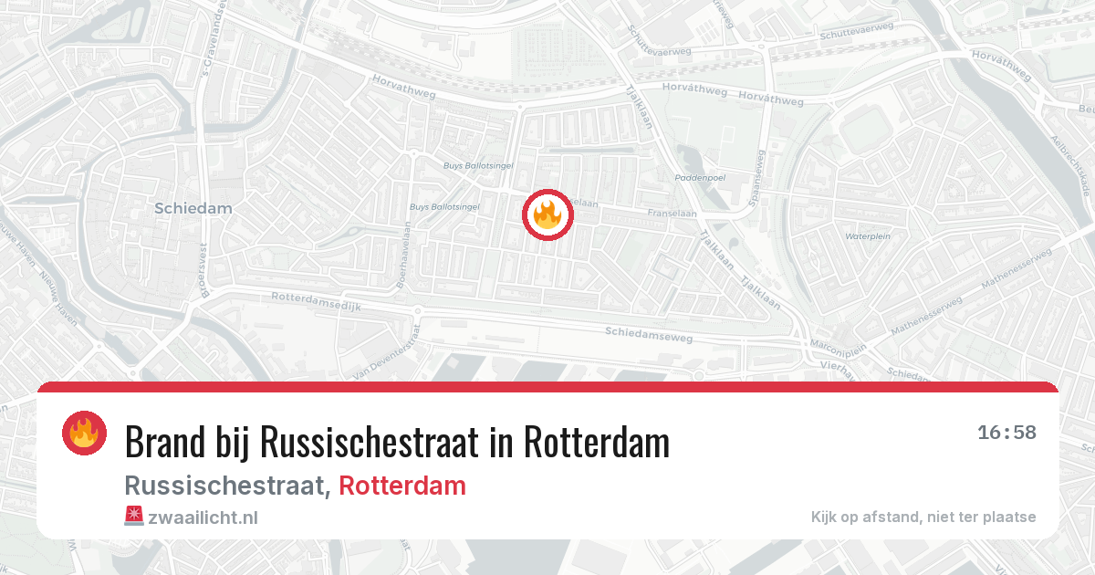 Brand bij Russischestraat in Rotterdam — 5 jul 2026