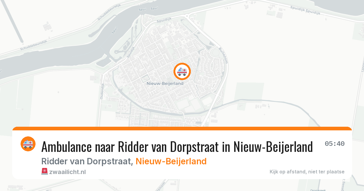 Ambulance naar Ridder van Dorpstraat in Nieuw-Beijerland — 9 mei 2026