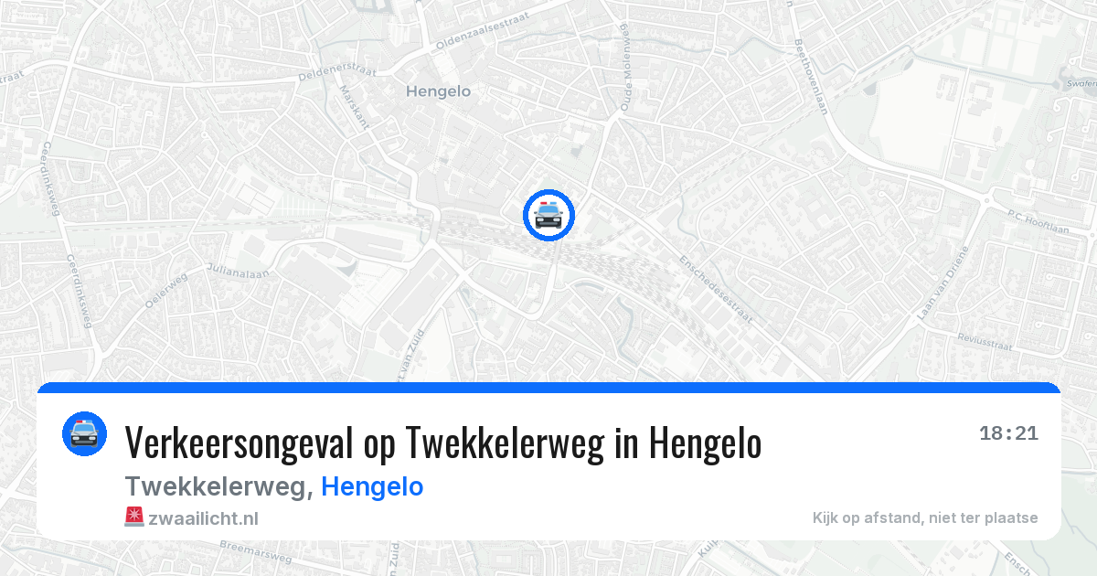Verkeersongeval op Twekkelerweg in Hengelo — 17 mei 2026