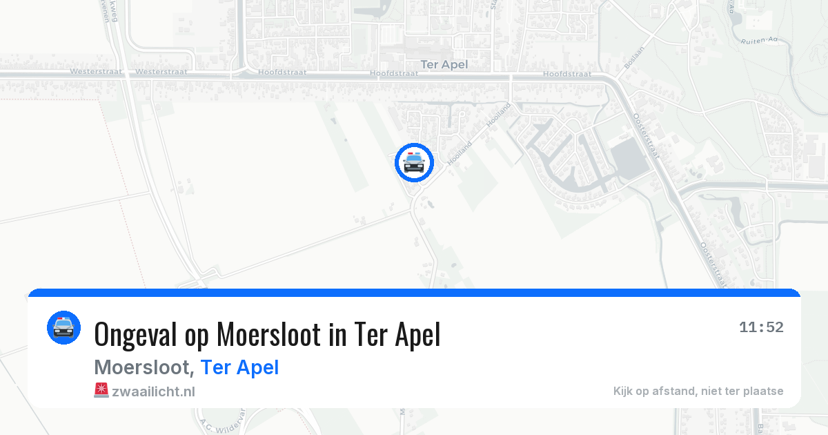 Ongeval op Moersloot in Ter Apel — 1 mei 2026