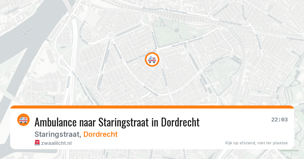 Ambulance naar Staringstraat in Dordrecht — 21 mei 2026