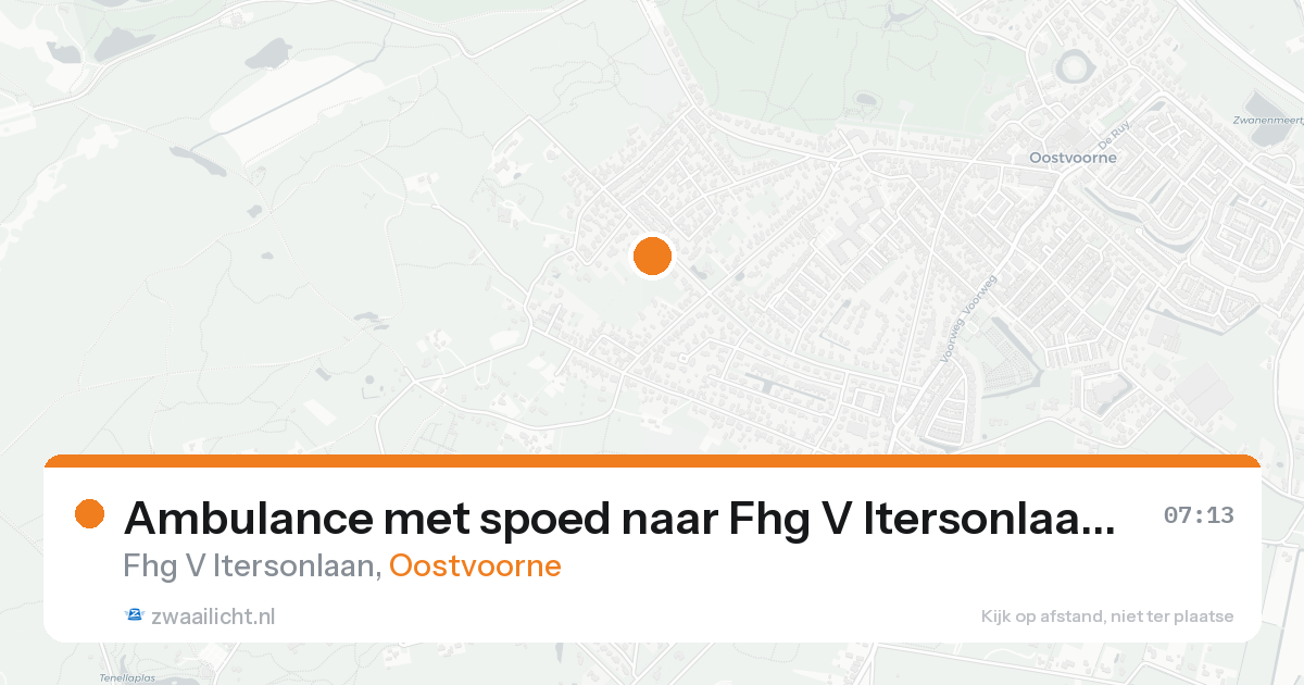 Ambulance met spoed naar Fhg V Itersonlaan in Oostvoorne — 15 aug 2026
