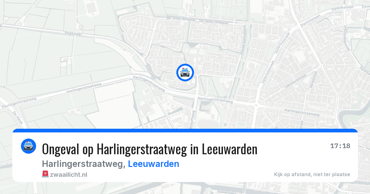 Ongeval op Harlingerstraatweg in Leeuwarden — 12 aug 2026