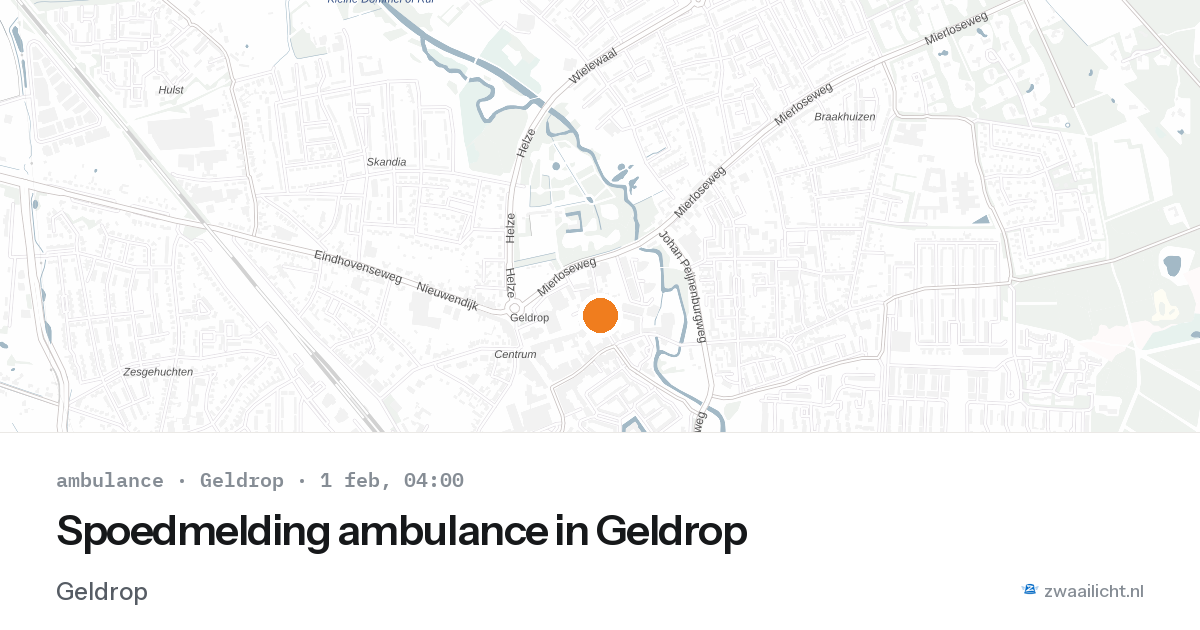 Spoedmelding ambulance in Geldrop — 1 feb 2026