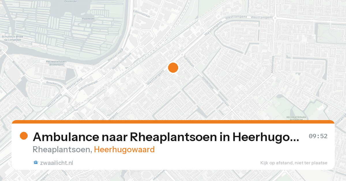 Ambulance naar Rheaplantsoen in Heerhugowaard — 24 aug 2026
