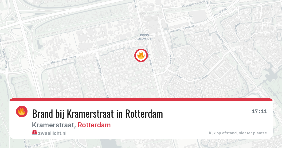 Brand bij Kramerstraat in Rotterdam — 4 mrt 2026