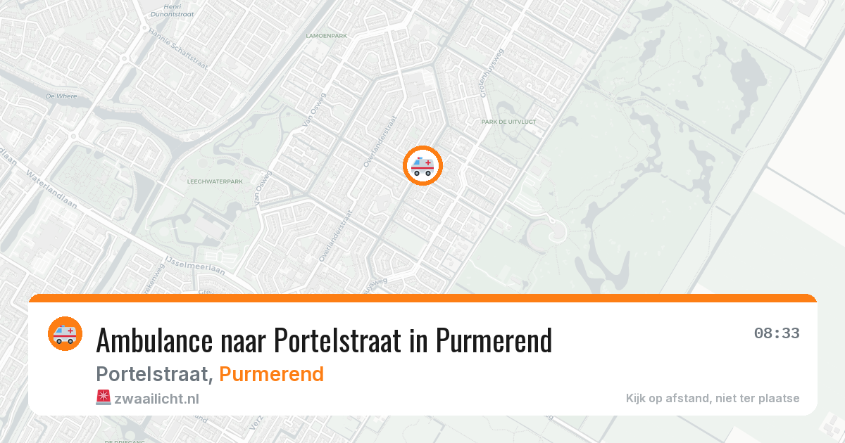 Ambulance naar Portelstraat in Purmerend — 12 aug 2026