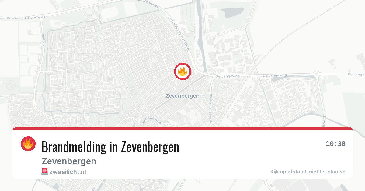 Brandmelding in Zevenbergen — 12 jun 2026