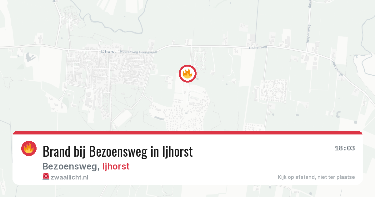 Brand bij Bezoensweg in Ijhorst — 15 jul 2026