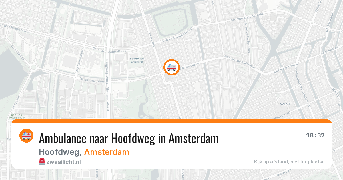 Ambulance naar Hoofdweg in Amsterdam — 14 aug 2026
